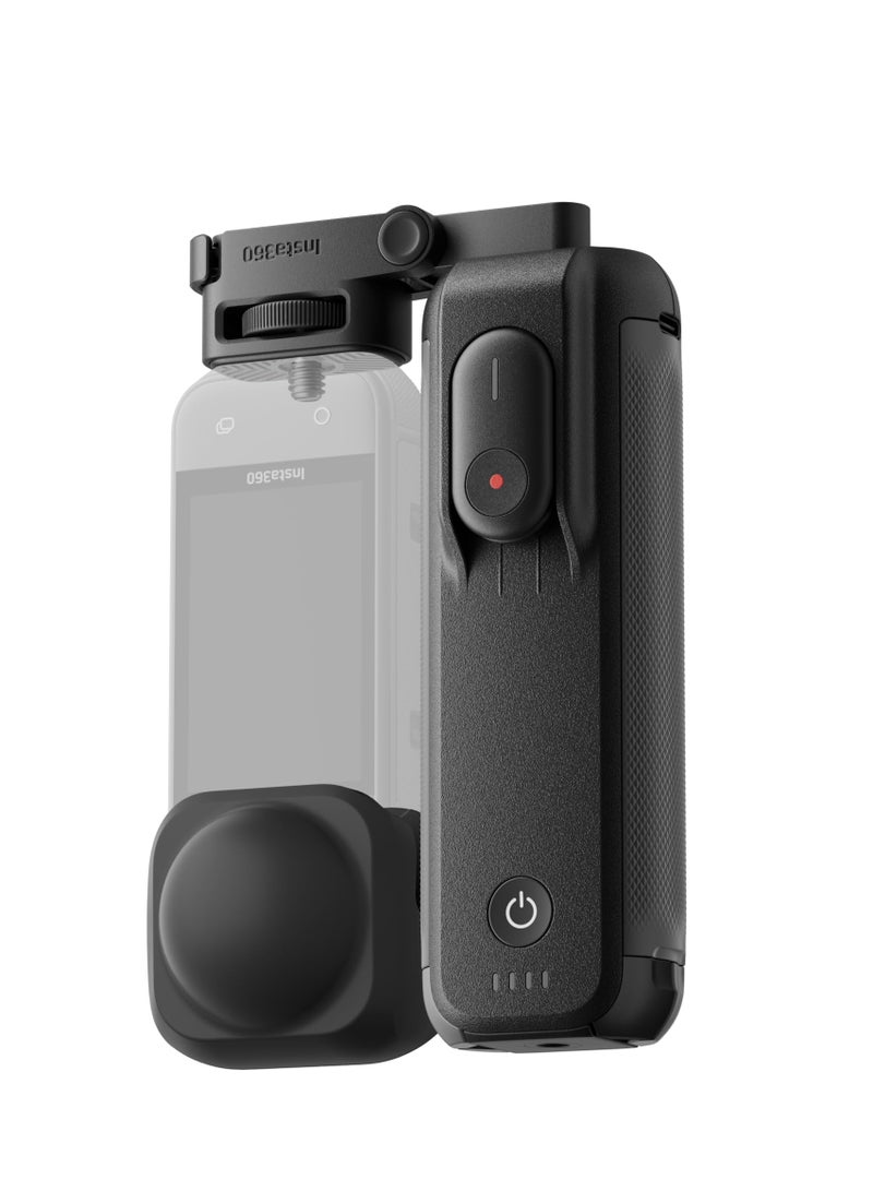 Insta360 FOMO Power Handle | 6,100mAh Extended Battery, Built-in Mini Bluetooth Remote Control & QuadPod, Compact & Sturdy, Easy to Use, USB-C In/Out ports, for X5/X4/X3 and Ace Pro 2/Go 3S w/ Adapter  - Image 4