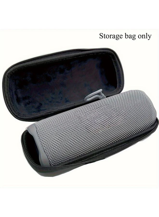 Black EVA Protective Carrying Case for Flip 3 4 5 6 Speakers with Handle and Mesh Pockets - Image 1
