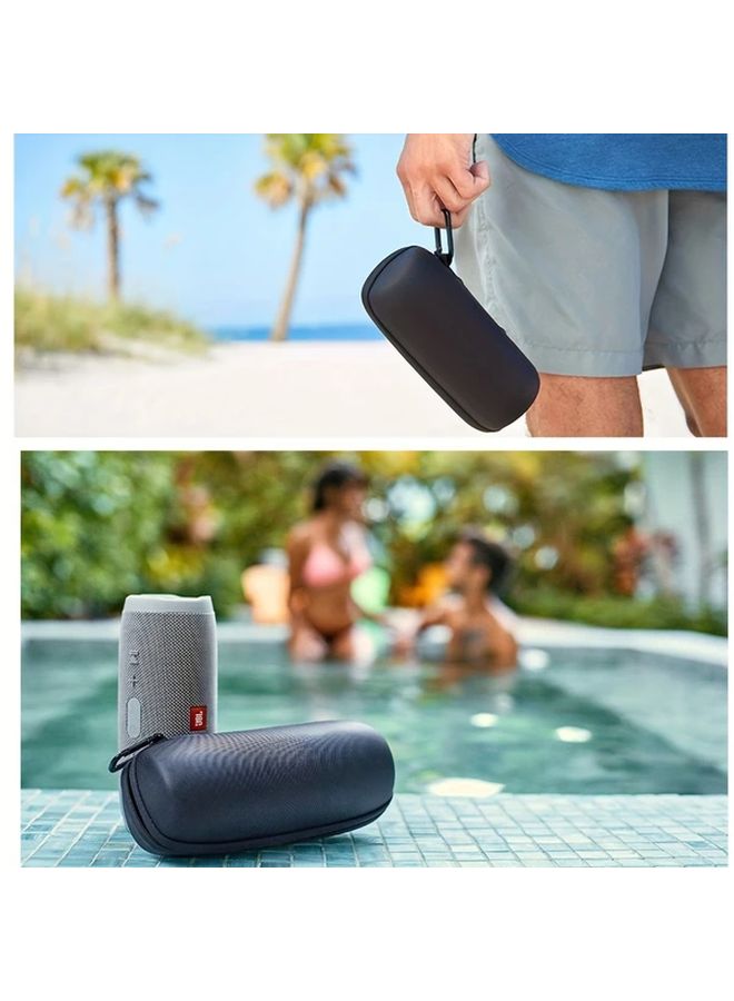 Black EVA Protective Carrying Case for Flip 3 4 5 6 Speakers with Handle and Mesh Pockets - Image 2