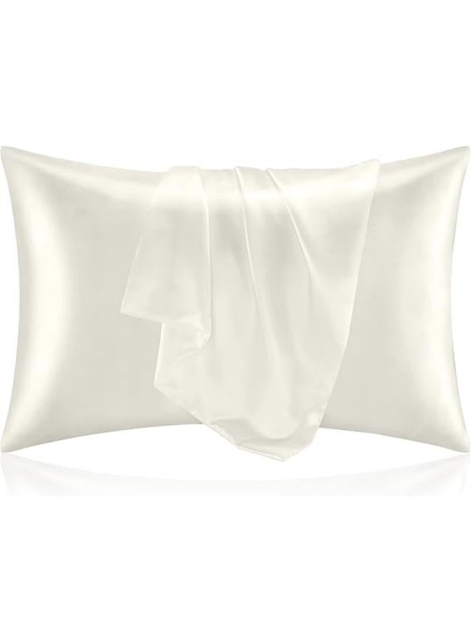 غطاء وسادة ساتان أبيض أنيق - ناعم وفخم - Pillowcase005 