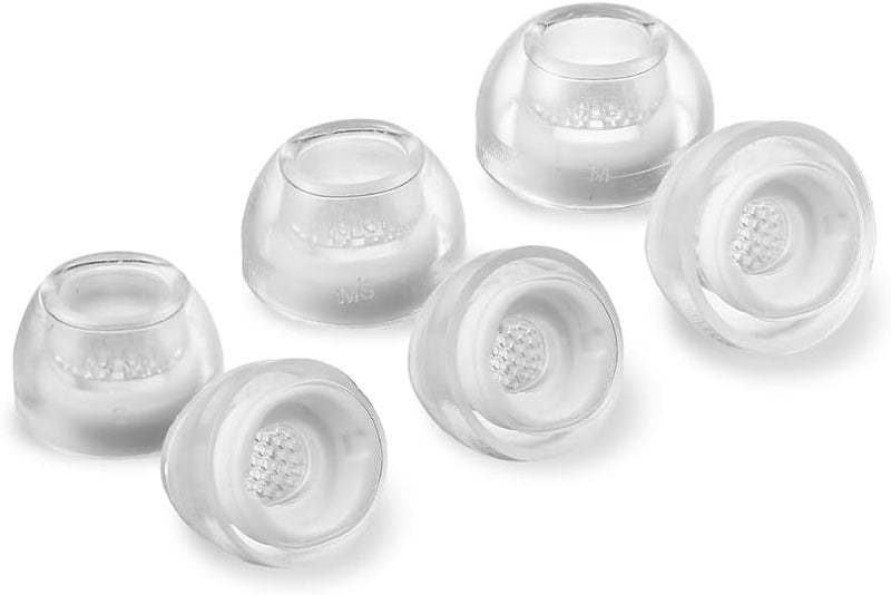 AZLA SednaEarfit Crystal for Galaxy Buds 3 Pro Clear Pearl - Samsung Galaxy Buds Pro 3 Ear Tips - Earphone Eartips Replacement, Samsung Galaxy Buds 3 Pro - SMAPP Certified (3 Pairs) (S/MS/M) - Image 1