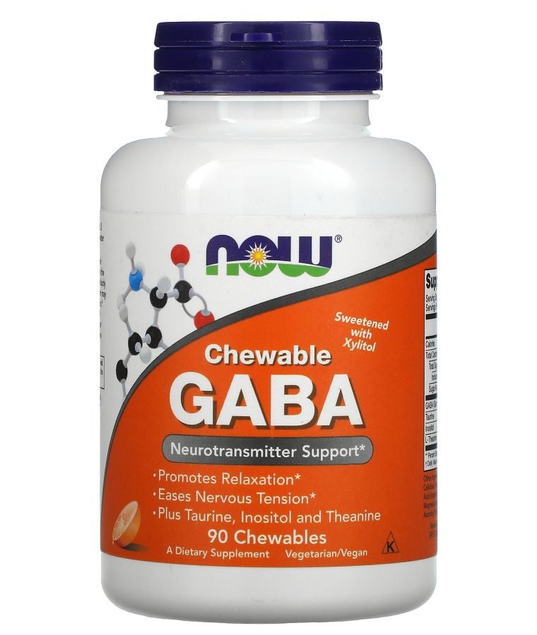 now Chewable GABA Natural Orange Flavor 90 Chewables
