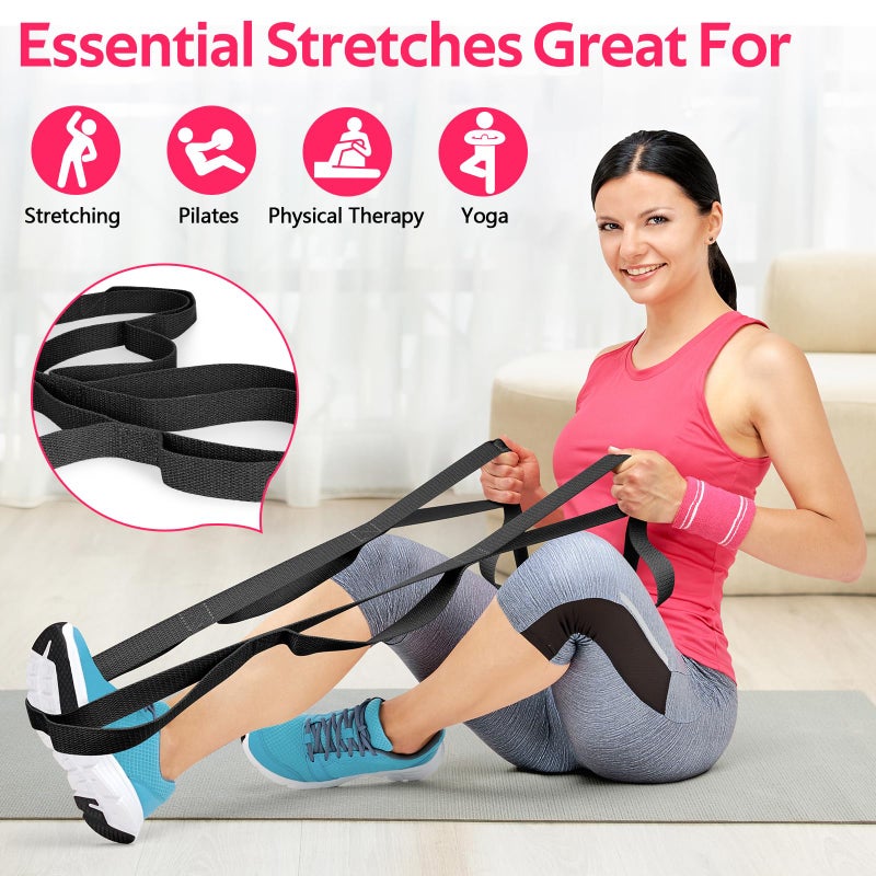WALITO Home Pilates Kit for Women,Pilates Ring Set with Magic Circle,Resistance Bands,Figure 8 Workout Bands,Mini Ball, Compact Toning Fitness Essentials Starter Set Accessories Gift - Image 5