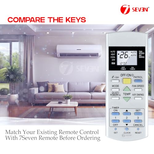7-Seven 7SEVEN® Compatible for Panasonic AC Remote Original 29A Model 1 1.5 2 Ton Split or Window Air Conditioner - Image 2