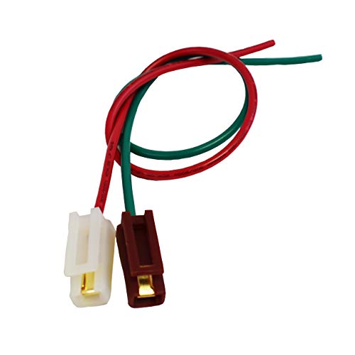 A-Team Performance 170073 Pigtail Harness Cable Wires for HEI Distributor Battery and Tachometer Wiring 12V Ignition Coil & Tach Wire Connector Accessories 11” Red and Green - Image 1