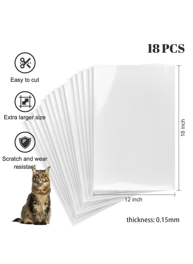 واقي أثاث مضاد لخدش القطط، عبوة من 18 واقي أريكة لاصق من جانب واحد من مخالب القطط، واقيات زوايا الأريكة للقطط، واقيات أثاث أريكة ضد خدش القطط، 18 × 12 بوصة - Image 2