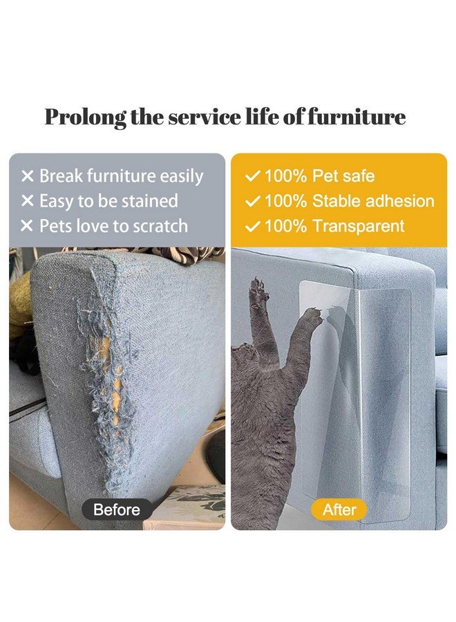 واقي أثاث مضاد لخدش القطط، عبوة من 18 واقي أريكة لاصق من جانب واحد من مخالب القطط، واقيات زوايا الأريكة للقطط، واقيات أثاث أريكة ضد خدش القطط، 18 × 12 بوصة - Image 4