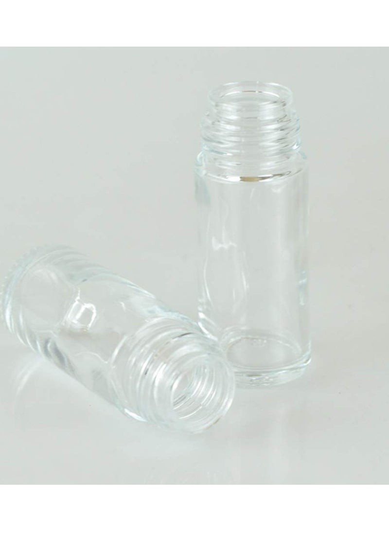 ConStore Constore 4 PCS 30ML Deodorant Glass Roller Bottles with Plastic Roller Ball Black Cap Leak-Proof Massage Roll On Bottles Containers  - Image 3