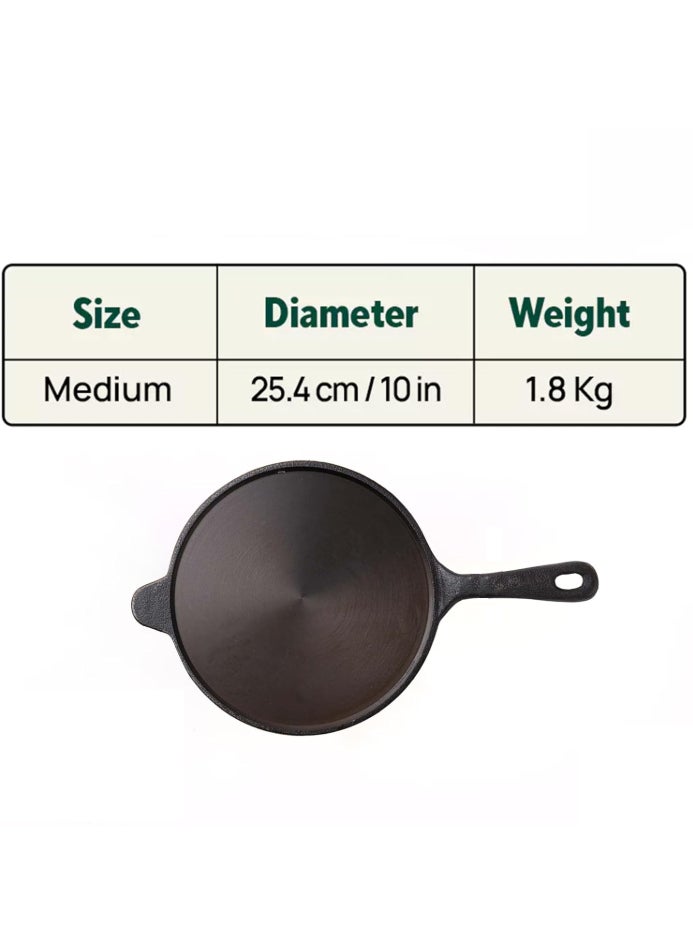 Ayda Cast Iron Tawa With Long Handle Dosa Griddle 28cm  - Image 2