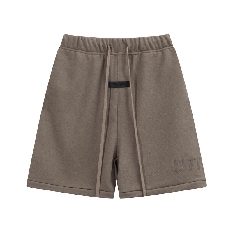Fog Icon Trendy Brand 24Ss Silicone Letter Logo Casual Shorts Summer Loose Five-Quarter Pants For Men And Women - Image 1