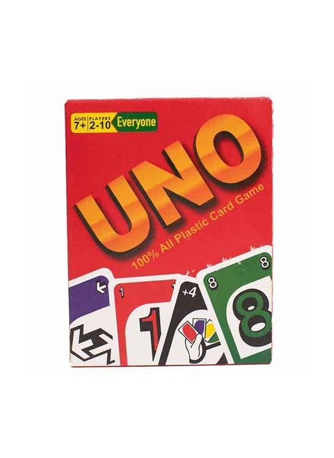 Uno Plastic Card Game, 180-Piece UNO Playing Cards, Card Game Table Cards, Ages 7+, Players 2-10