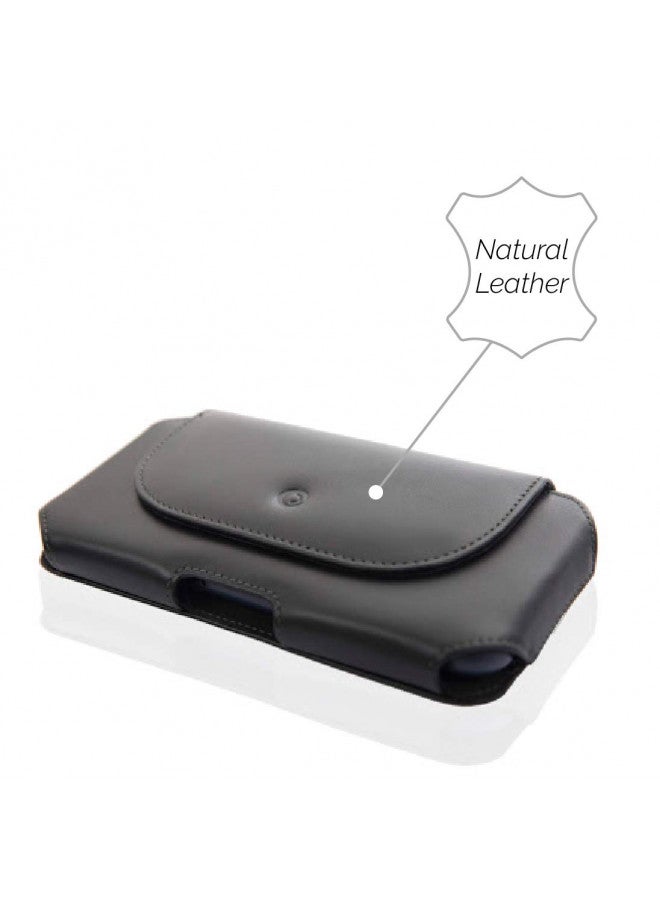 monsoon [Mohawk] Genuine Leather Case Holster with Belt Clip for iPhone 16 / iPhone 16 PRO/iPhone 15 / iPhone 15 PRO / 14/14 PRO / 13/13 PRO / 12 PRO - fits 6.1" iPhone with Slim-Medium Case - Image 3