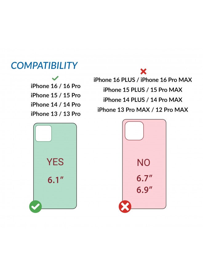 monsoon [Mohawk] Genuine Leather Case Holster with Belt Clip for iPhone 16 / iPhone 16 PRO/iPhone 15 / iPhone 15 PRO / 14/14 PRO / 13/13 PRO / 12 PRO - fits 6.1" iPhone with Slim-Medium Case - Image 1