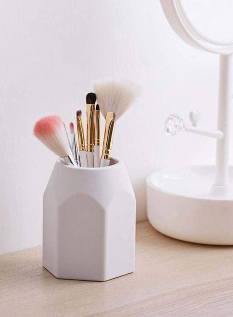 Creative Desk Organizer Set for Office and Home - 2-Piece Pen Holder and Makeup Brush Storage Box with Unique Pen Point Design - Image 2