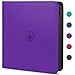 Fabmaker Premium Zip Card Binder 12 Pocket Fabmaker 912 Pockets Trading Card Binder PU Zipper Card Collection Album Sturdy SideLoading Card Book Holder for Game Sports Cards Purple - Image 3