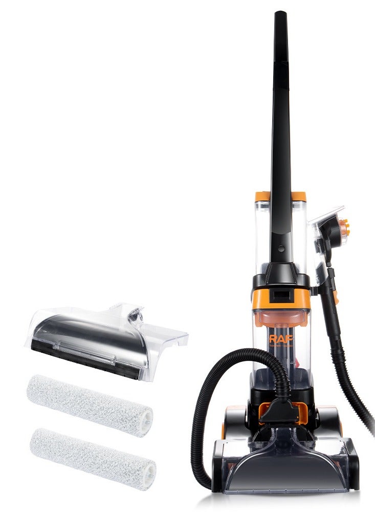 RAF Carpet Washer – 800W 3-in-1 Floor & Carpet Cleaning Machine, 1.35L Clean Tank + 1.25L Dirty Tank, Double Roller Brushes, 6M Power Cord, Professional Carpet & Sofa Cleaner - Image 2