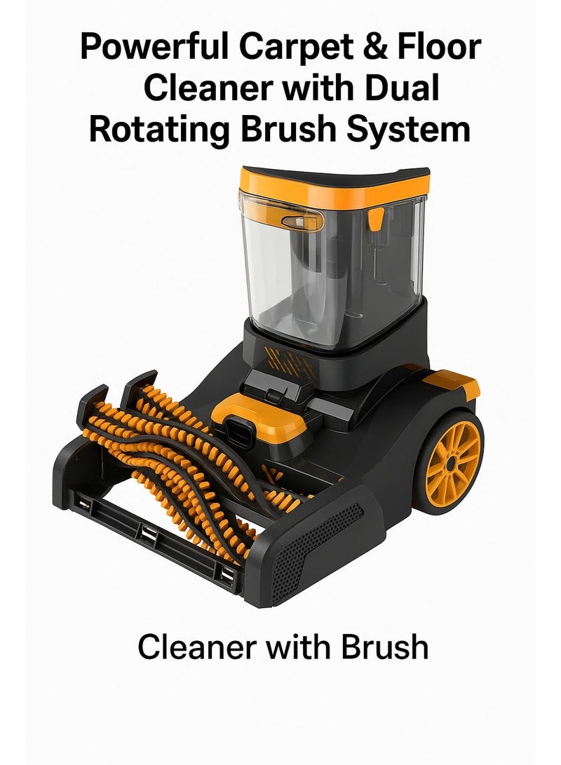 RAF Carpet & Floor Washer Vacuum Cleaner | 800W Powerful 3-in-1 Cleaning Machine | Dual Roller Brushes | 1.35L Clean Water Tank & 1.25L Dirty Tank | Carpet Cleaner for Home & Car - Image 2