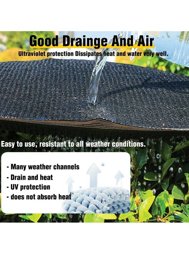 Generic - Sunshade Net, Shade Cloth, Black Shade Cloth, Mesh Cloth, Sunshade Net With Holes And Ropes, Sun Protection And Heat Insulation Net, Screen Privacy, Suitable For Courtyard, Roof Balcony, Carport, Flower Greenhouse, Vegetable Greenhouse, Breeding Greenhouse, Warehouse, Etc. (3m*6m) - Image 1