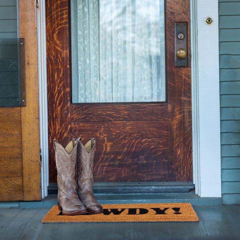 NINAMAR Howdy! Door Mat - Natural Coir - 29.5 x 17.5 inch - Image 5