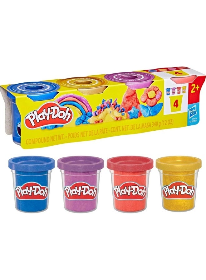 Play-Doh Metallic Shine Compound Set (Pack Of 4, 340 G) - Image 2