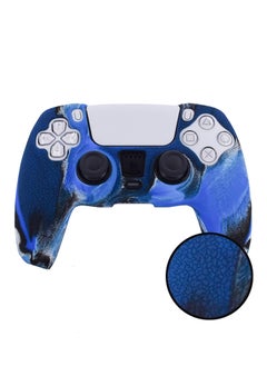 Leather Texture Soft Silicone Protection Case Cover Electronic Game Machine Accessories Compatible with SONY PlayStation 5 PS5 Wireless Controller for Dual Sense
