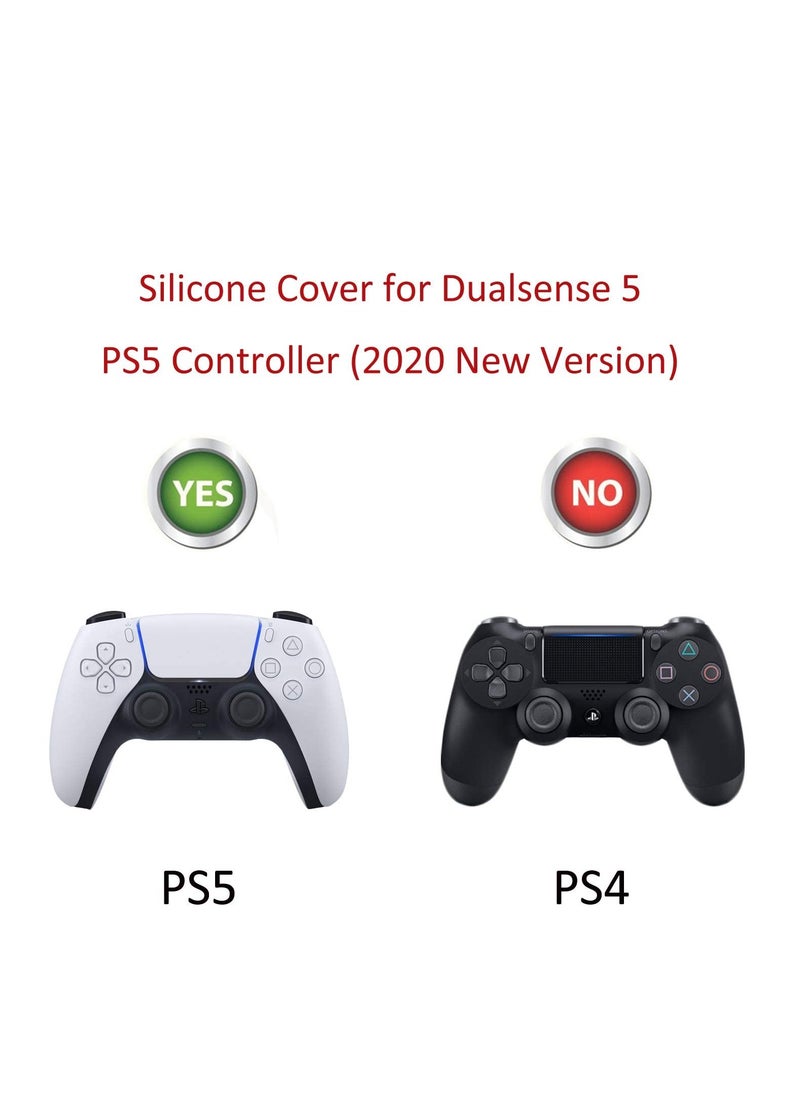 Generic - Leather Texture Soft Silicone Protection Case Cover Electronic Game Machine Accessories Compatible with SONY PlayStation 5 PS5 Wireless Controller for Dual Sense - Image 1