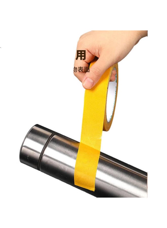 Tango Windproof Heavy-Duty Mesh Double-Sided Tape, Windproof Cloth Base Double-Sided Tape, Carpet Wedding Invisible High-Adhesive Fixing Spring Festival Couplets Tape, Yellow 3Cm*10M, 1 Roll - Image 3