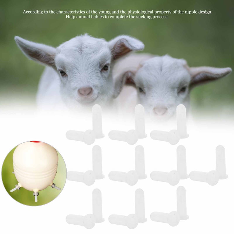 10pcs Lamb Special Nipple Teats Replacement Goats Sheep Cow Milk Bottle Bucket Nipple - Image 2