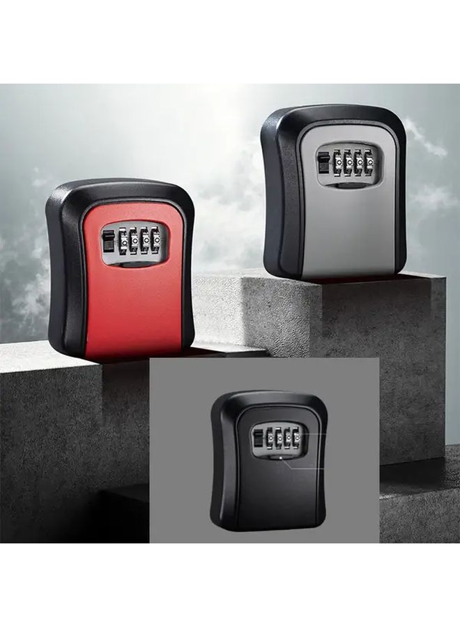 Gray Outdoor Combination Lock Box Portable Key Safe No Battery Needed - Image 1
