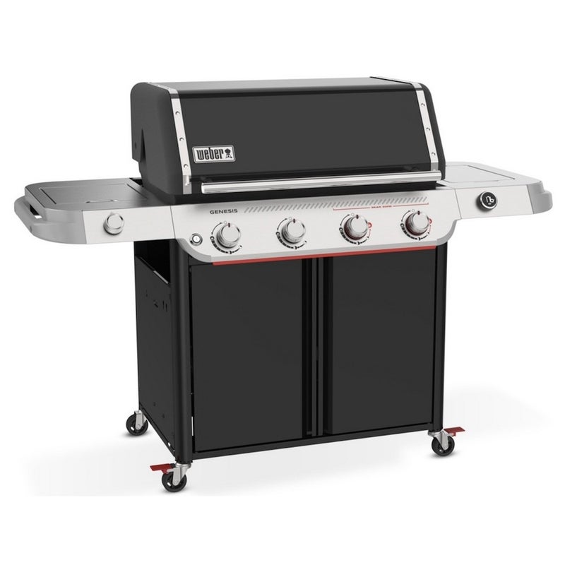 ويبر شواية غاز ويبر جينيسيس E-435W – شواية فاخرة بأربع شعلات تعمل بالغاز البروبان مع شعلة جانبية | هيكل من الفولاذ المقاوم للصدأ | مثالية للطهي الخارجي والحديقة والتراس | تصميم متين وسهل التنظيف - Image 2