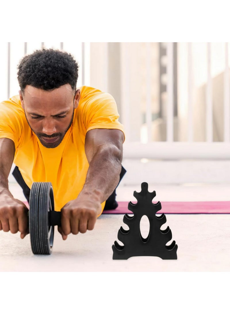 1pcs A-Frame Dumbbell Rack Stand with Upgraded Handle Heavy-Duty Triangle Shaped PVC Weight Storage Organizer for Home Gym Space Workout Equipment Stand for Small Dumbbells - Image 5