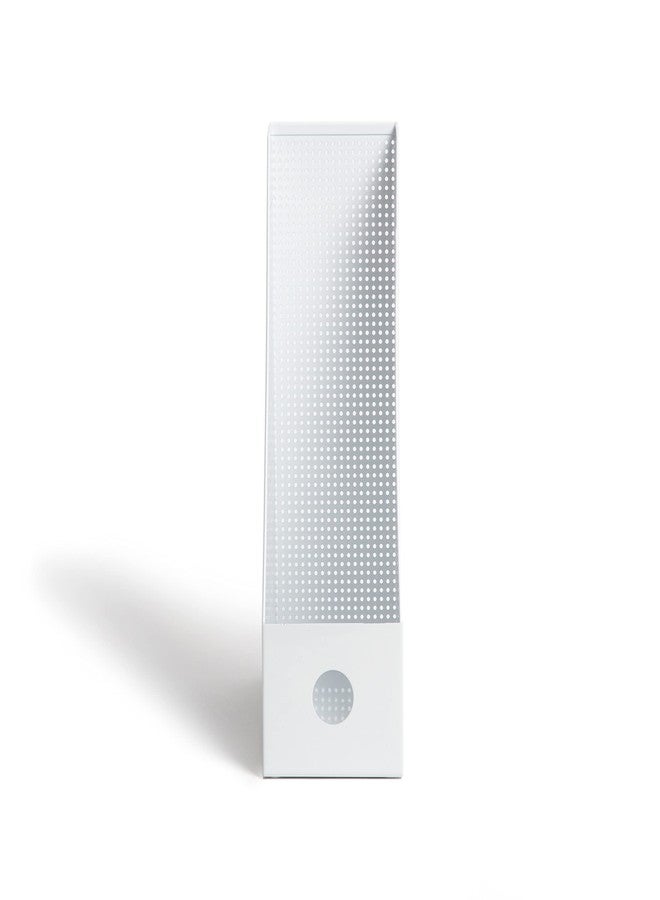 يو براندز حامل مجلات مثقب عصري من يو براندز، لوازم مكتبية، معدن، أبيض، 12.2 بوصة × 3.74 بوصة × 9.65 بوصة، قطعة واحدة - Image 5