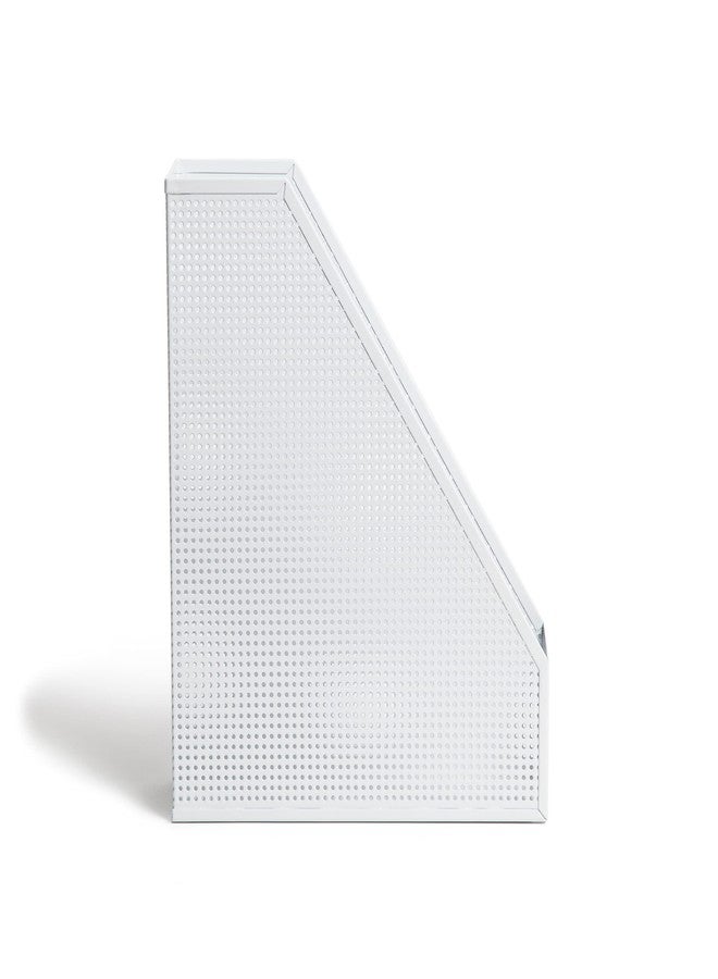 يو براندز حامل مجلات مثقب عصري من يو براندز، لوازم مكتبية، معدن، أبيض، 12.2 بوصة × 3.74 بوصة × 9.65 بوصة، قطعة واحدة - Image 3