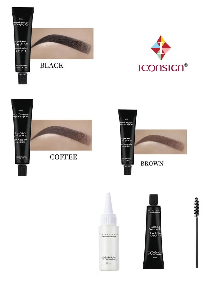 Iconsign Fast Perm Eyelash & Eyebrow Lift + Tint Kit with Nutrition – All-in-One Lash & Brow Kit (Black / Brown / Coffee) - Image 3