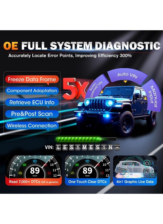 Autel - Autel Scanner MaxiCOM MK900BT, 2025 MK900-BT V2.0 Bidirectional Diagnostic Tool - Image 1