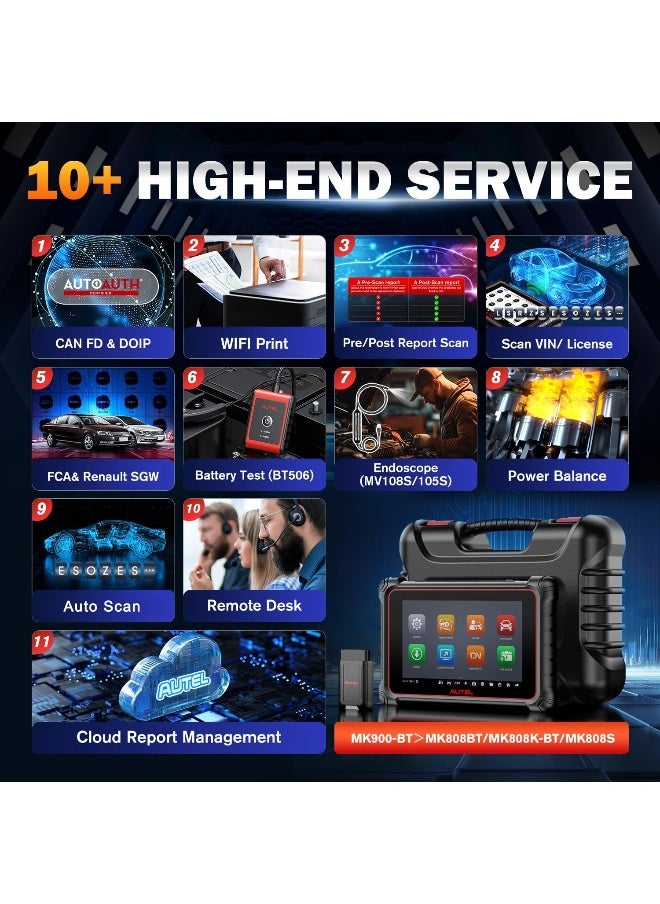 Autel - Autel Scanner MaxiCOM MK900BT, 2025 MK900-BT V2.0 Bidirectional Diagnostic Tool - Image 1