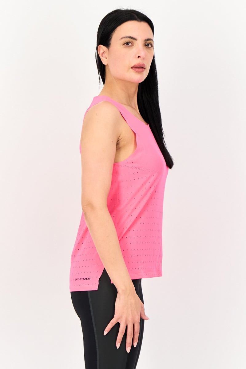 Nike Women Sportswear Fit Sleeveless Running Tank Top, Fuchsia - Image 2