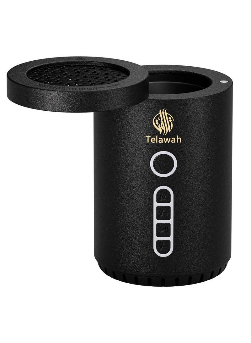 تلواح مبخرة كهربائية للبخور والعود والفحم مع القرآن الكريم كاملاً، مزودة بمكبر صوت إسلامي وجهاز تحكم عن بعد وتطبيق للتحكم عن بعد - Image 4