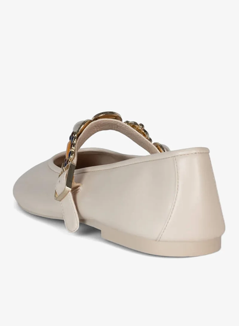 Jeffrey Campbell Cream Amarris Ballerinas for Women | Best Price UAE