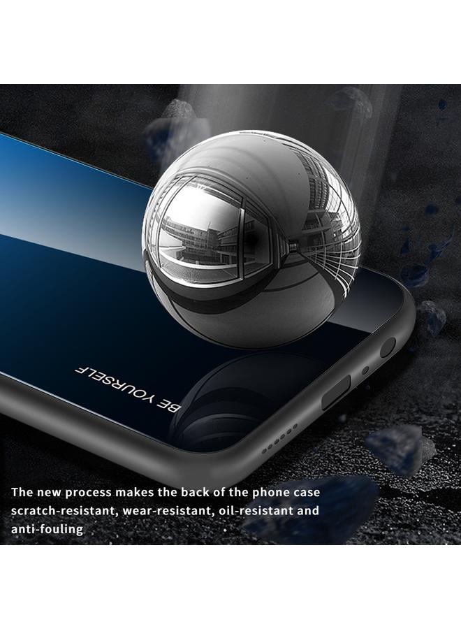 زبون جراب لهاتف Huawei Enjoy 10، جراب زجاجي متدرج الألوان - Image 5