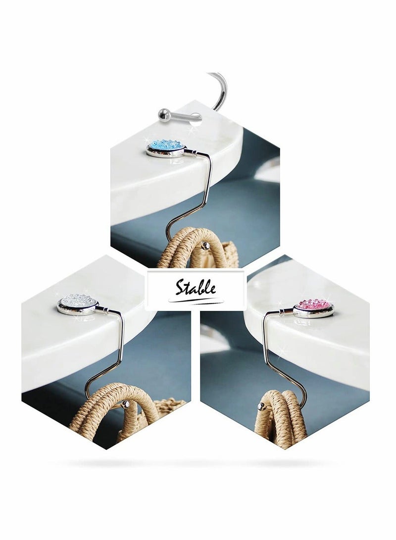 3Pack Handbag Purse Hanger Hooks for Table Portable - Image 2