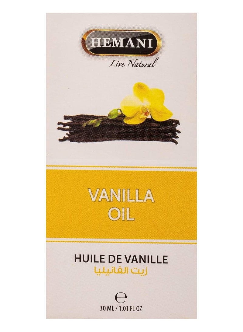 زيت الفانيليا من هيماني - زيت عطري طبيعي 100% للبشرة والشعر والعلاج بالروائح - عطر حلو مهدئ - 30 مل