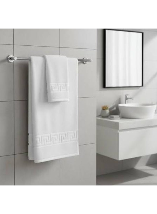 Bath Towel 70x140cm Set of 4 pieces, 500gsm 100%cotton white colour Made on India - Image 4