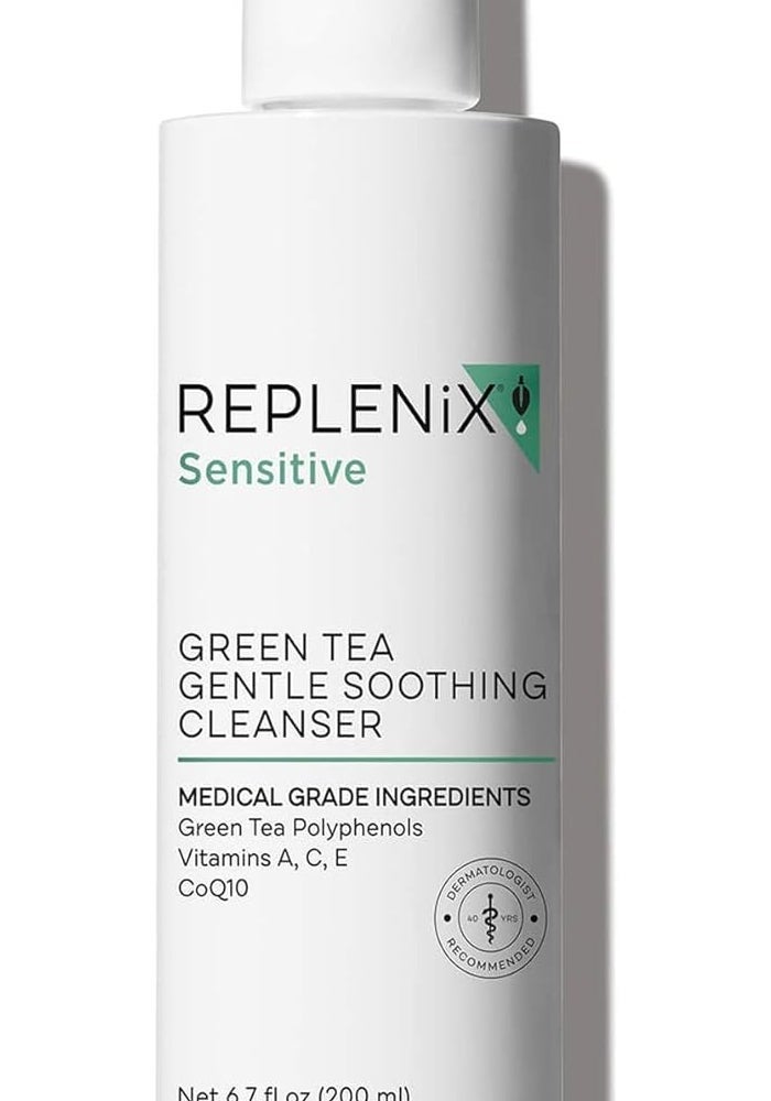 Replenix Green Tea Gentle Soothing Cleanser - Medical-Grade Face Wash for Sensitive Skin (6.7 fl. oz) - Image 1