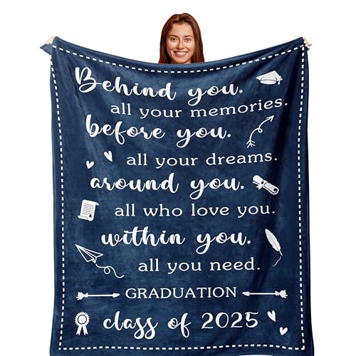 Zolumy Graduation Gifts for Her/Him 2025-2025 PHD/College/Masters Degree Grad Gifts - Class of 2025 Blanket 60X50in (Graduation Gifts, 60x50inches) - Image 1