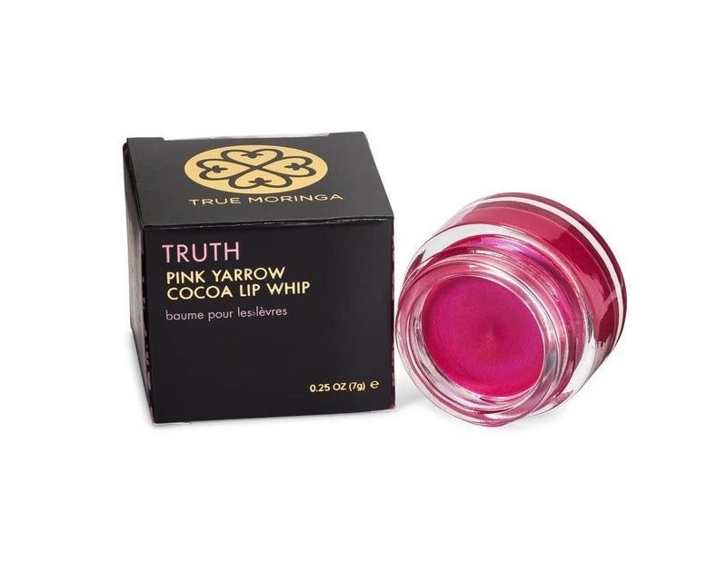 true moringa True Moringa Tinted Lip Balm  Truth Pink Yarrow Cocoa Lip Whip  Luxury Organic Lip Gloss Tinted Moisturizer  Natural Vegan Lip Tint Shimmer  025 Ounce 