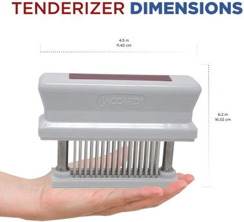 Jaccard 200348R, 48 Blade Durable Meat Tenderizer with Stainless Steel Razor Sharp Needle, Cooking Gadget for Tenderizing Chicken, Beef, Pork, Veal, BBQ, Red - Image 2