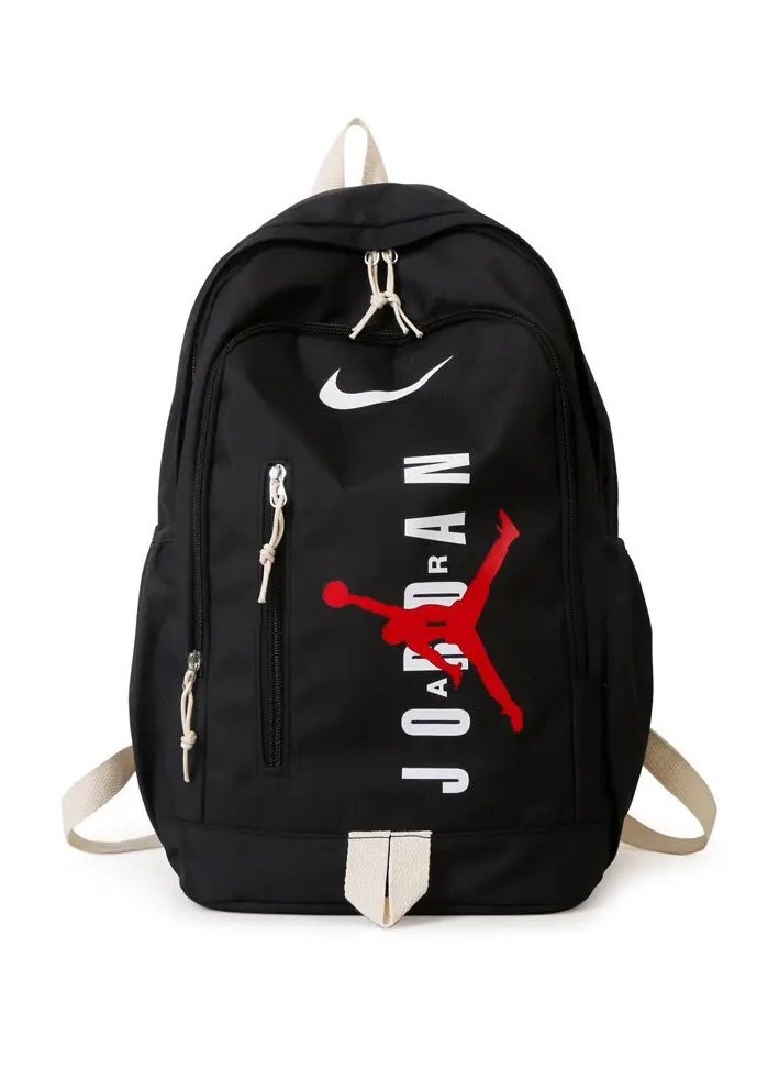 Jordans 【School season】 Printed Large Capacity Zipper Backpack School Bag Student Backpack Classic Backpack Laptop Backpack Colorful Backpack  - Image 1