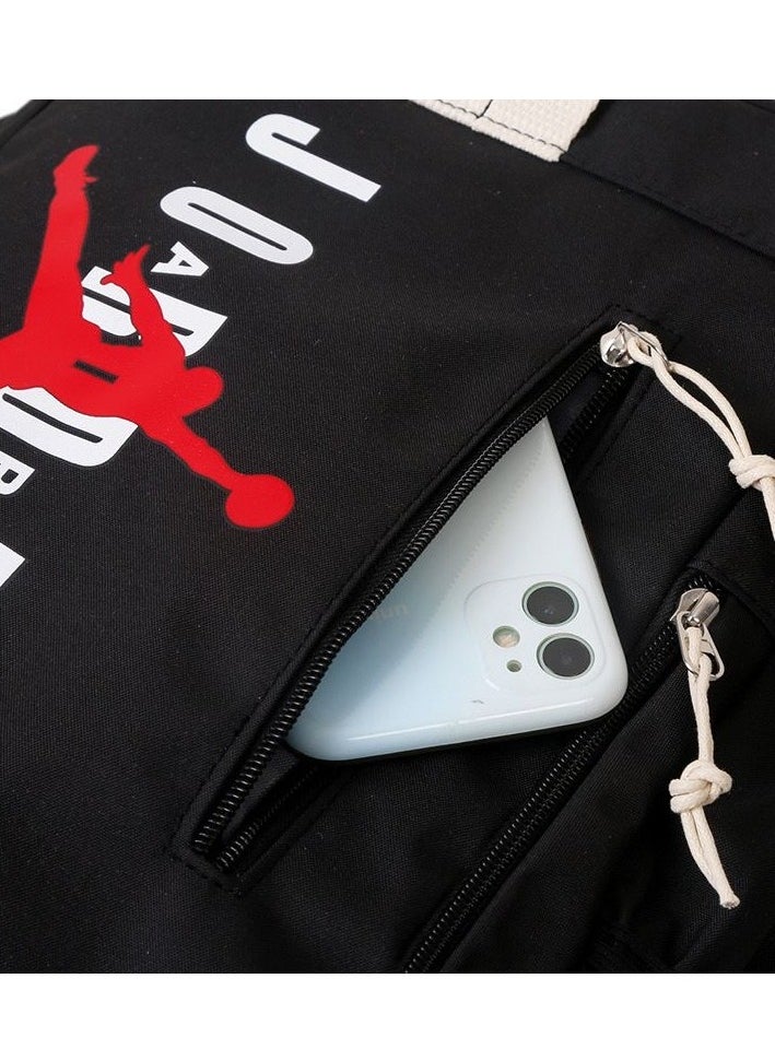 Jordans 【School season】 Printed Large Capacity Zipper Backpack School Bag Student Backpack Classic Backpack Laptop Backpack Colorful Backpack  - Image 4