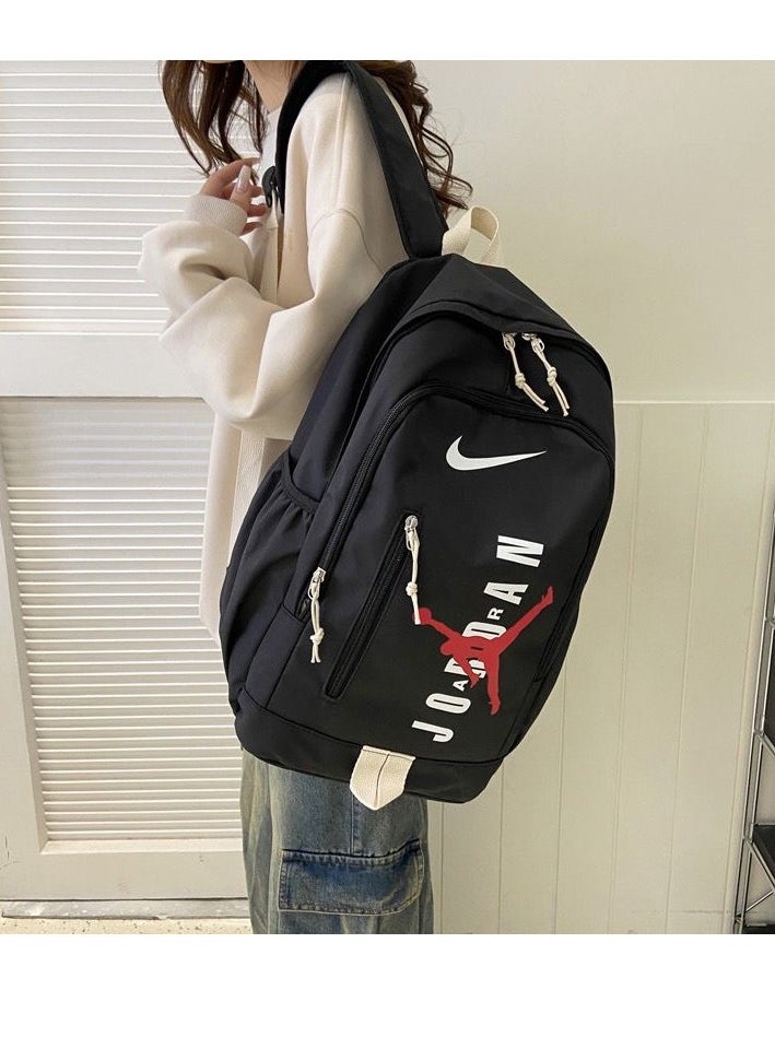 Jordans 【School season】 Printed Large Capacity Zipper Backpack School Bag Student Backpack Classic Backpack Laptop Backpack Colorful Backpack  - Image 2